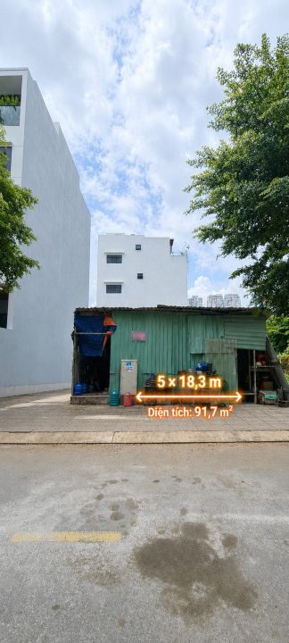 **BÁN ĐẤT NỀN Q7 RIVERSIDE – ĐƯỜNG ĐÀO TRÍ , QUẬN 7- DT : 5 X 18.3 ( 91.7 M2 )- – GIÁ 9 TỶ**