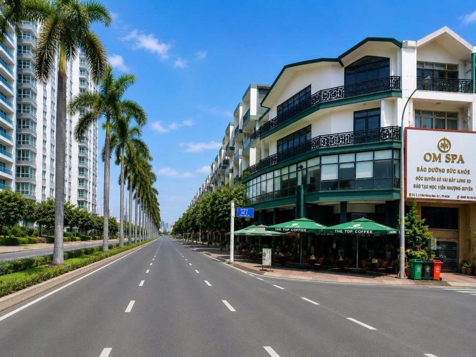 BÁN NHÀ PHỐ CĂN GÓC 2 MẶT TIỀN ĐẸP – HIM LAM KÊNH TẺ – QUẬN 7  – DIỆN TÍCH 119.6M² – GIÁ 38,7 TỶ