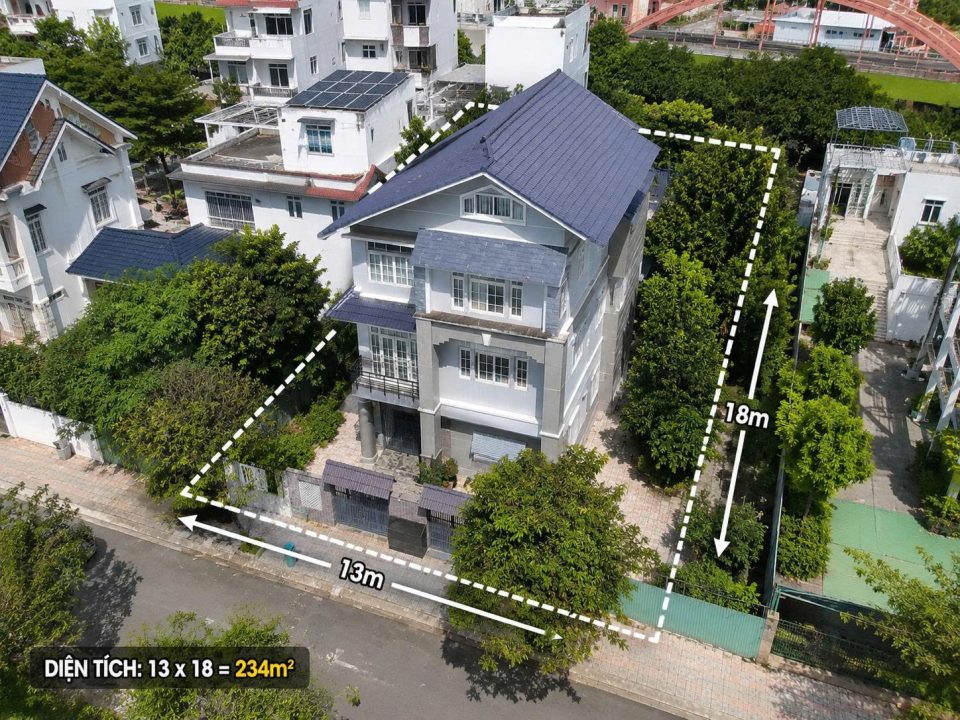 Bán Biệt Thự KDC Sadeco Ven Sông – Diện Tích 234m², Giá 38 Tỷ (166 triệu/m2)