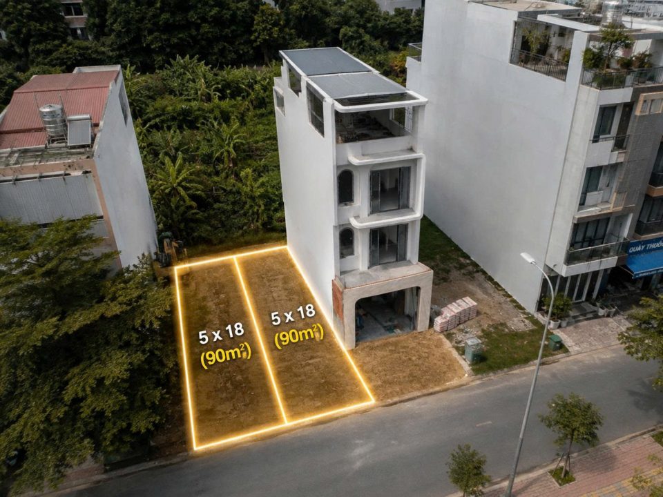 BÁN ĐẤT NỀN NHÀ PHỐ TĐC PHÚ MỸ – 90M2 – ĐỐI DIỆN TRƯỜNG HỌC, ĐƯỜNG D6, QUẬN 7