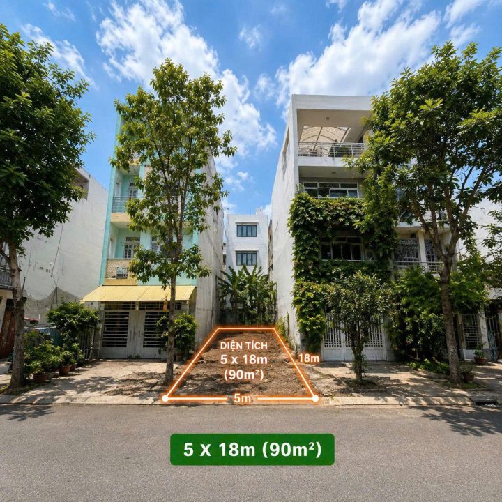 🌿 QUỸ ĐẤT 90M² SADECO VEN SÔNG ĐƯỜNG LỚN 20M – XÂY TRỆT + 2 LẦU + SÂN THƯỢNG | SỔ HỒNG