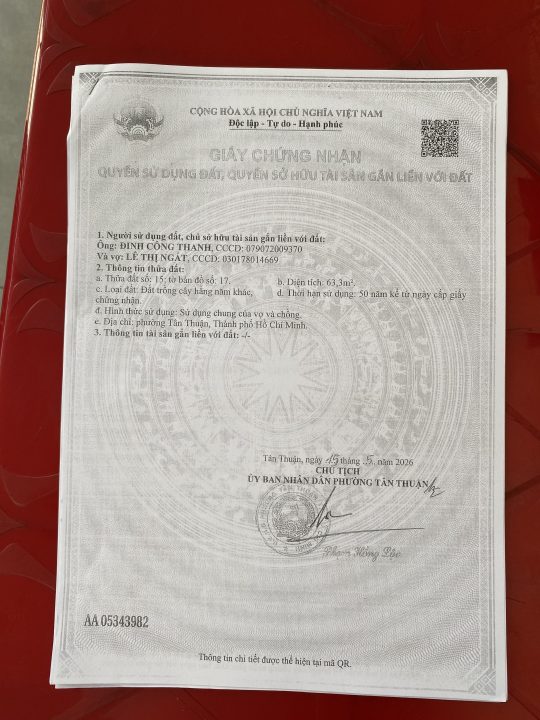 Tầm giá dưới 10 tỷ tại Tân Quy, lại có sẵn GPXD Trệt + 3 Lầu – không phải lô nào cũng có!