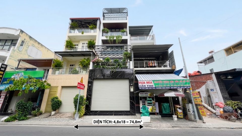 NHÀ ĐẸP MẶT TIỀN MỚI XÂY – CÓ THANG MÁY ĐƯỜNG LỚN LÂM VĂN BỀN – TÂN QUY