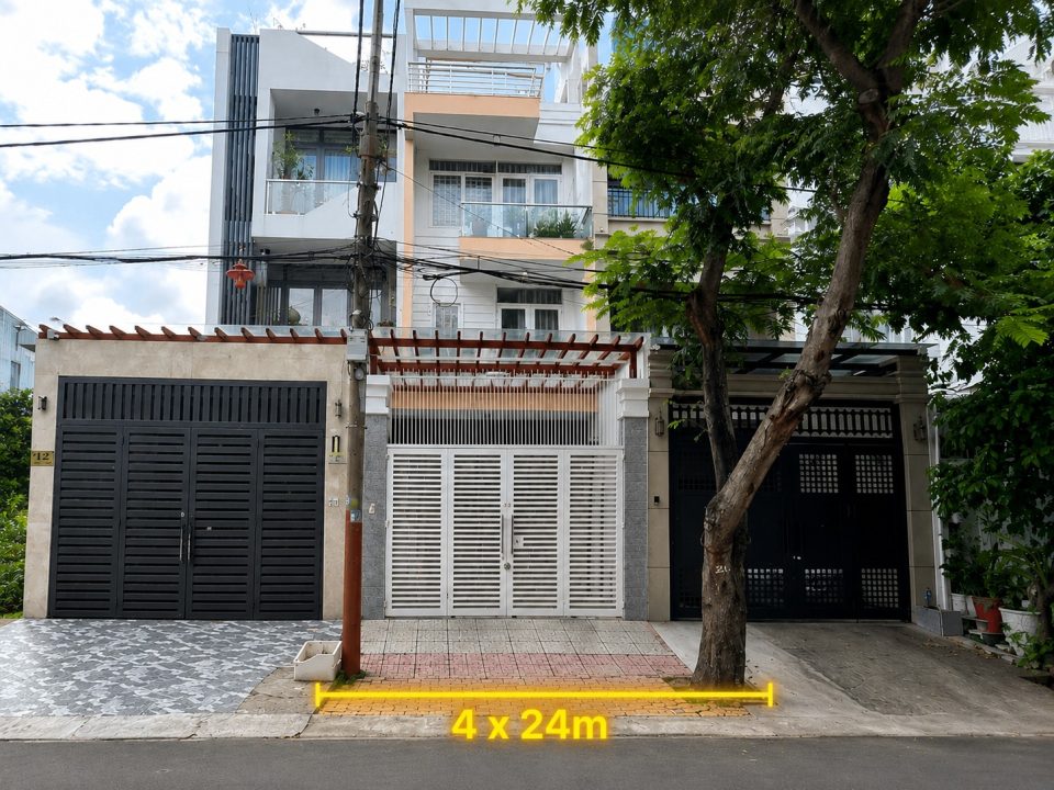 NHÀ PHỐ MẶT TIỀN ĐƯỜNG LỚN KDC PHÚ MỸ CHỢ LỚN – VIEW CÔNG VIÊN | 4x24M | 14,5 TỶ TL