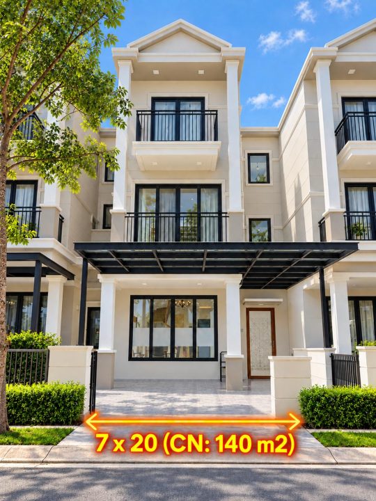 BÁN NHÀ PHỐ NINE SOUTH – DT: 7 X 20  – (140M²) – GIÁ 19 TỶ