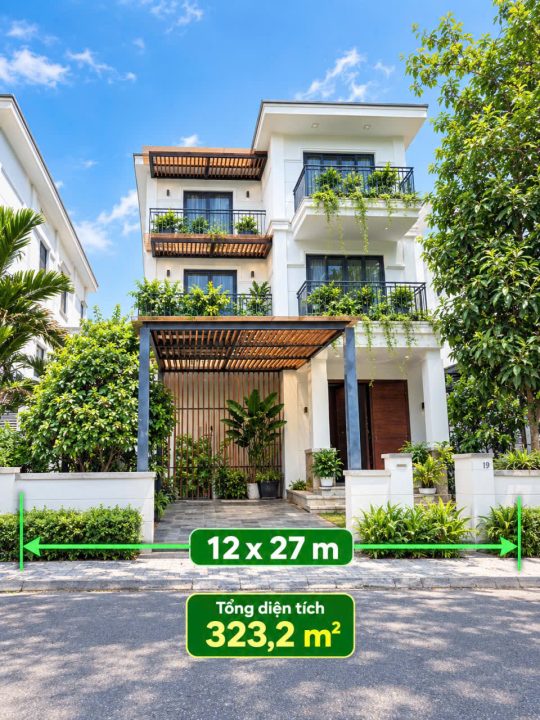 BÁN BIỆT THỰ ĐƠN LẬP NINE SOUTH – FULL NỘI THẤT CAO CẤP – DT: 12 x 27 m: Giá 66,8 tỷ