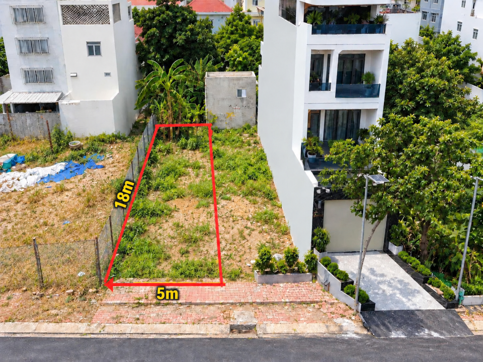 BÁN ĐẤT ĐƯỜNG D9 – TĐC PHÚ MỸ, 5 × 18 M, SỔ HỒNG, GIÁ 8,9 TỶ