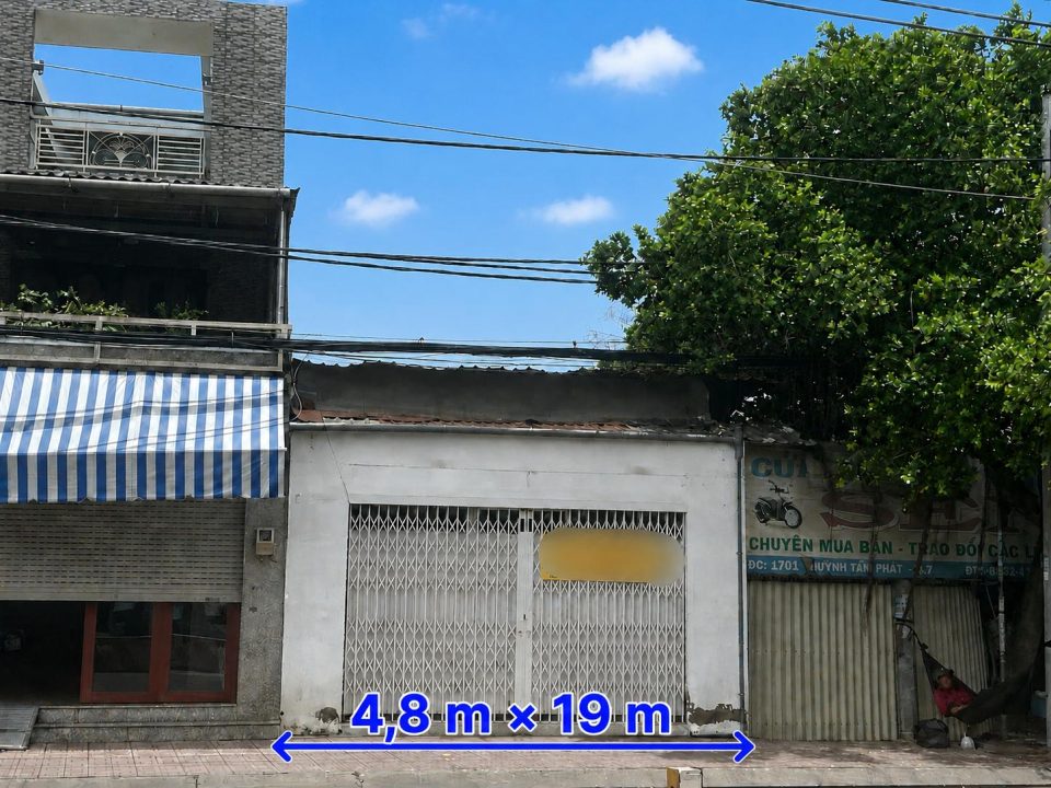 BÁN NHÀ HUỲNH TẤN PHÁT 4,8 × 19M  – GIÁ 18 TỶ