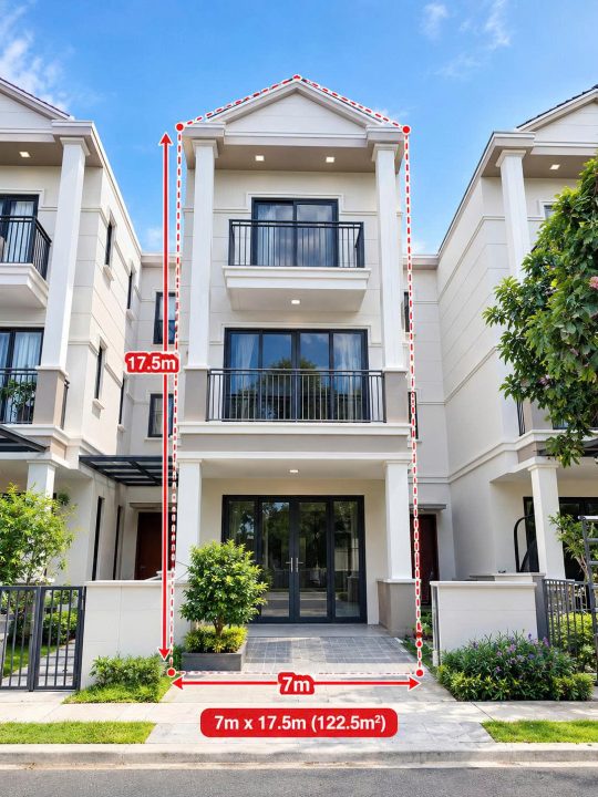 BÁN NHÀ THÔ NINE SOUTH – 28 ĐƯỜNG SỐ 11 💥 Diện tích 122,5m² – Sổ hồng – Hướng Đông Nam – Giá 17.5 tỷ