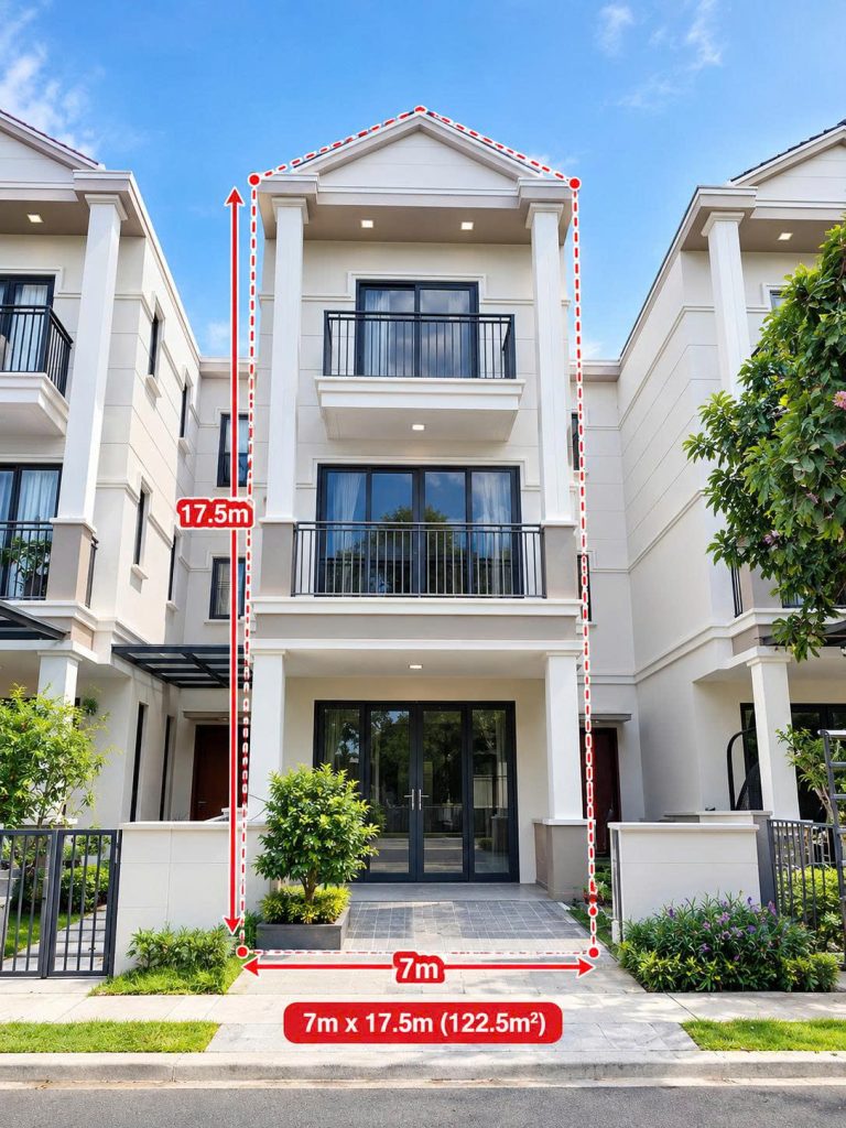 BÁN NHÀ THÔ NINE SOUTH – 28 ĐƯỜNG SỐ 11 💥 Diện tích 122,5m² – Sổ hồng – Hướng Đông Nam – Giá 17.5 tỷ
