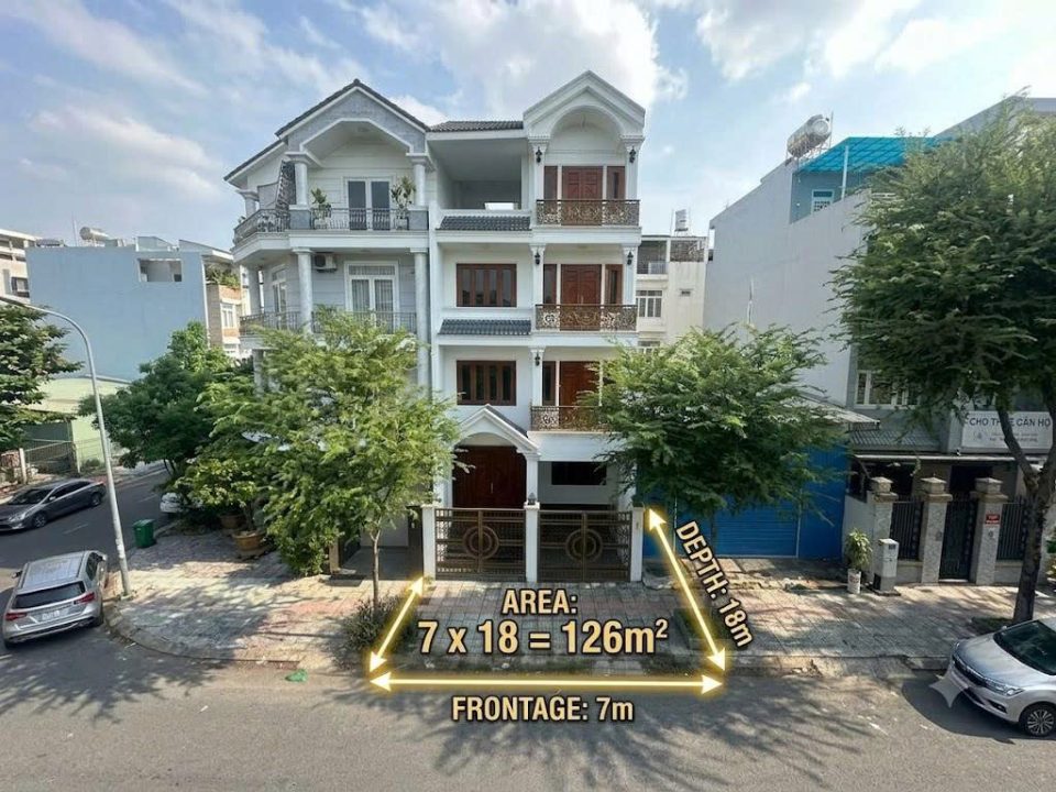 Bán Nhà Mặt Tiền Đường Số 2 Sadeco Ven Sông Quận 7 – Diện Tích 7x18m (126m²), Có Tầng Hầm, Giá 25 Tỷ