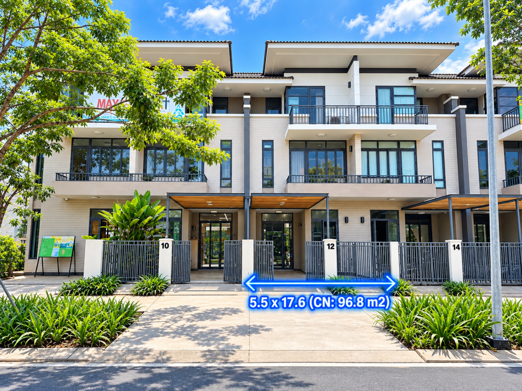 🔥🔥 HOT LAVILA GĐ2 – NHÀ PHỐ 96.8M², SÀN 201.2M² – GẦN HIM LAM – GIÁ CHỈ 12 TỶ TL