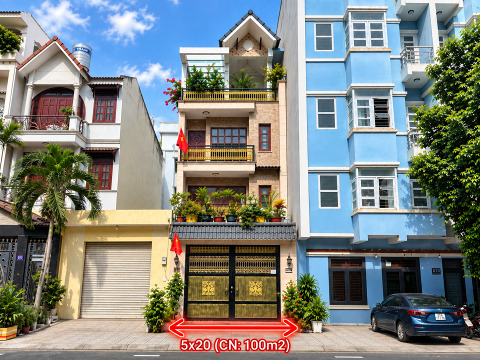 🔥🔥 HÀNG ĐẸP NAM LONG PHÚ THUẬN – MẶT TIỀN CAO THỊ CHÍNH – 5X20M – 4 TẦNG FULL NỘI THẤT – GIÁ 26 TỶ 🔥🔥
